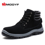 MODYF Men Steel Toe Cap work Safety Shoes Outdoor Ankle Boots Fashion Puncture Proof Footwear