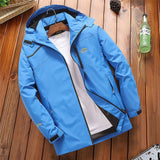 Men's Casual Waterproof Jacket 2019 Spring Autumn Tourism Windbreaker Bomber Jacket Male Raincoat Windproof Hooded Coat 4XL