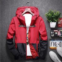 New Spring Autumn Bomber Hooded Jacket Men Casual Slim Patchwork Windbreaker Jacket Male Outwear Zipper Thin Coat Brand Clothing