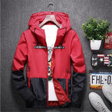 New Spring Autumn Bomber Hooded Jacket Men Casual Slim Patchwork Windbreaker Jacket Male Outwear Zipper Thin Coat Brand Clothing