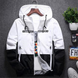 New Spring Autumn Bomber Hooded Jacket Men Casual Slim Patchwork Windbreaker Jacket Male Outwear Zipper Thin Coat Brand Clothing