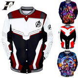 marvel THE Avengers 4 Endgame 3d Baseball Jacket bomber jacket Avengers End game Cosplay Costumes Superhero Iron man streetwear